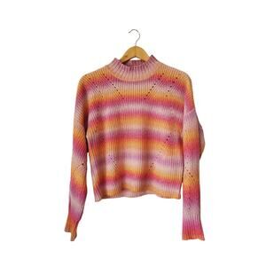 Rebecca Minkoff Brinkley Striped Cotton Blend Sweater Size Medium